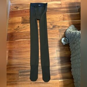 NOOSH Fleece Lined Sheer Illusion Thermal Tights Black Size 1X/2X (0748)